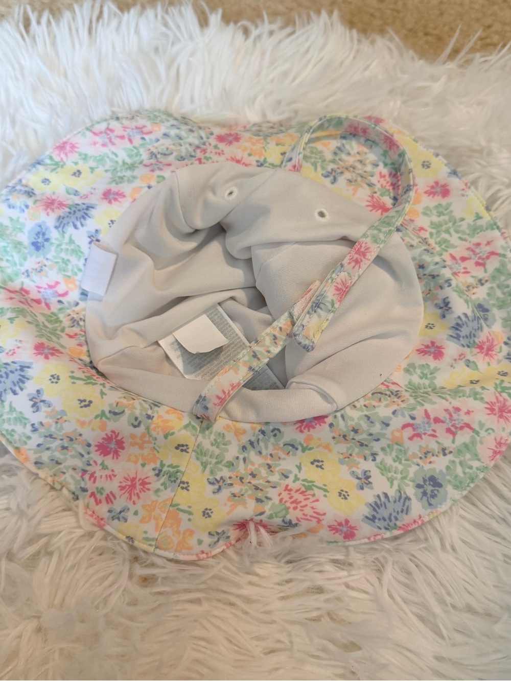Baby GAP Floral Rash Guard Swim Set & Sun Hat 0-6M Like New - Picture 7 of 9